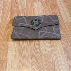 (BN) Handmade Traditional African Grey Clutch